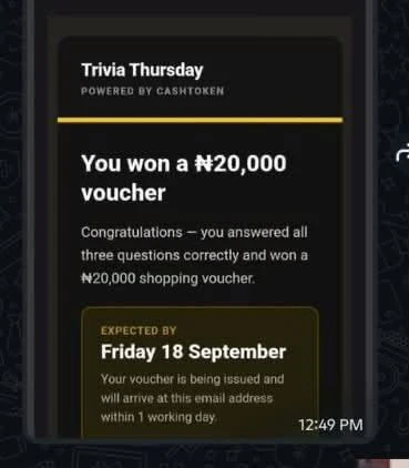 ₦20,000 shopping voucher