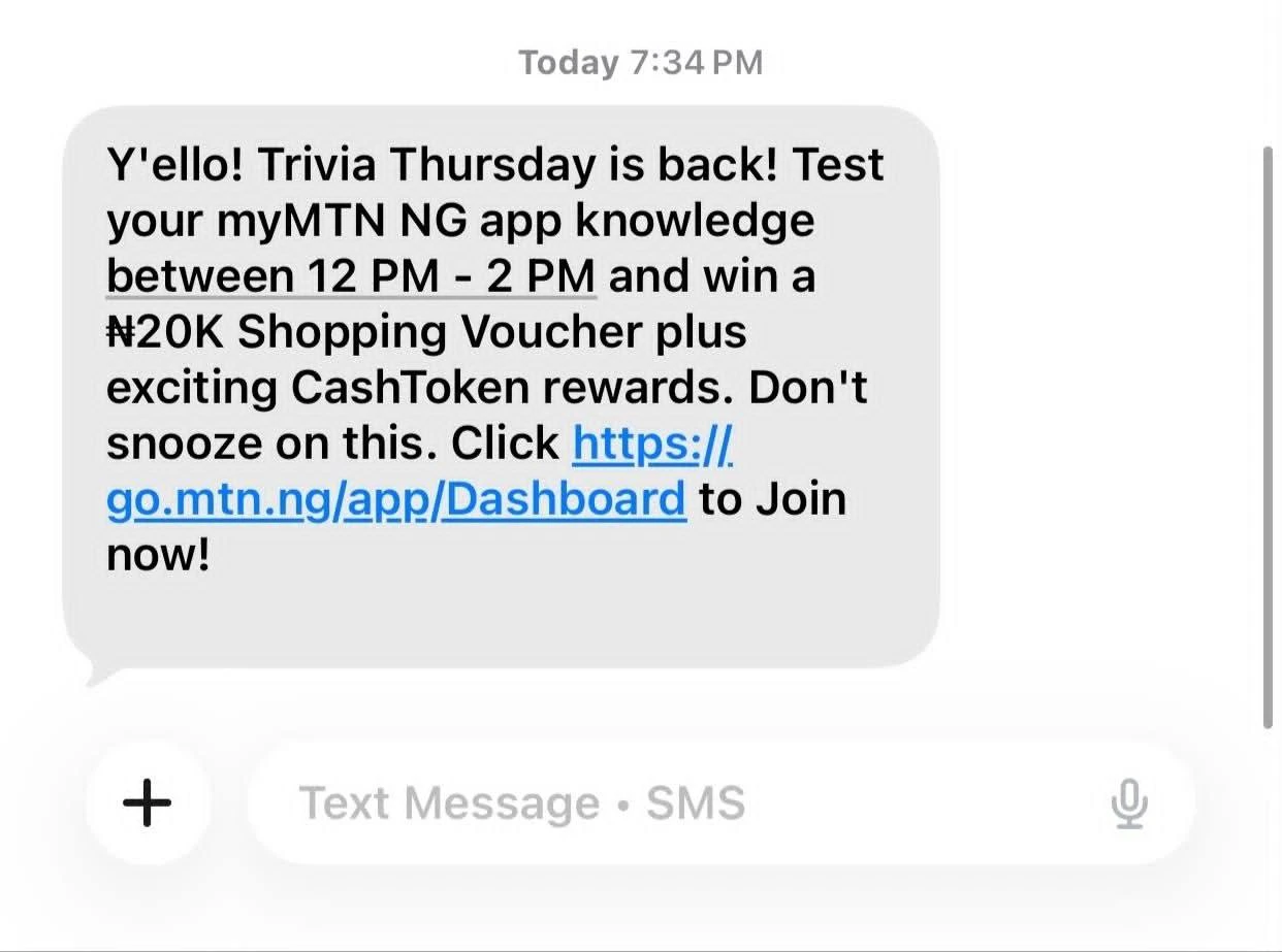 What is MTN Trivia Thursday about?